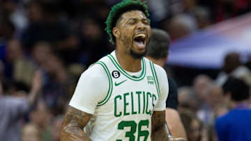 Boston Celtics guard Marcus Smart-Mandatory Credit: Bill Streicher-USA TODAY Sports