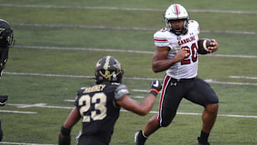 South Carolina Gamecocks running back Kevin Harris (20). Mandatory Credit: Christopher Hanewinckel-USA TODAY Sports