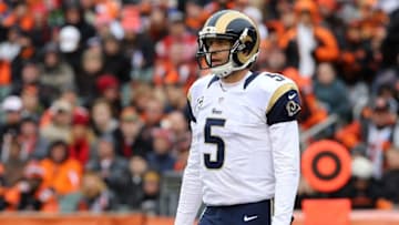 Nov 29, 2015; Cincinnati, OH, USA; St. Louis Rams quarterback Nick Foles (5) against the Cincinnati Bengals at Paul Brown Stadium. The Bengals won 31-7. Mandatory Credit: Aaron Doster-USA TODAY Sports