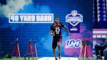 INDIANAPOLIS, IN - MARCH 04: Defensive back Trayvon Mullen of Clemson runs the 40-yard dash during day five of the NFL Combine at Lucas Oil Stadium on March 4, 2019 in Indianapolis, Indiana. (Photo by Joe Robbins/Getty Images)