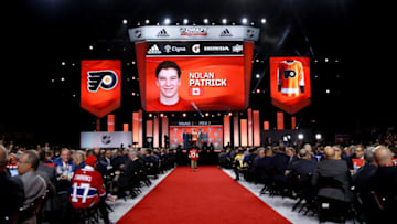 CHICAGO, IL - JUNE 23: A general view as Nolan Patrick is selected second overall by the Philadelphia Flyers during the 2017 NHL Draft at the United Center on June 23, 2017 in Chicago, Illinois. (Photo by Bruce Bennett/Getty Images)