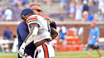 Running back Tank Bigsby was lauded by an Auburn football beat writer for a key snub in his 2023 NFL draft thank you message (Photo by Justin Ford/Getty Images)