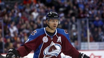Jan 2, 2016; Denver, CO, USA; Colorado Avalanche right wing Jarome Iginla (12) during the second period against the Calgary Flames at Pepsi Center. Mandatory Credit: Chris Humphreys-USA TODAY Sports