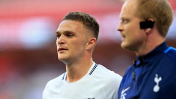 LONDON, ENGLAND - AUGUST 05: Kieran Trippier of Tottenham Hotspur leaves the field injured during the Pre-Season Friendly match between Tottenham Hotspur and Juventus on August 5, 2017 in London, England. (Photo by Stephen Pond/Getty Images)