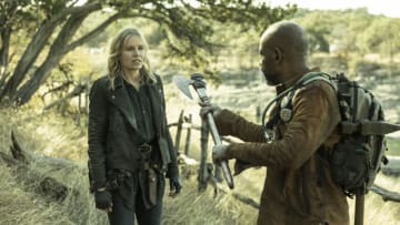 Kim Dickens as Madison Clark, Lennie James as Morgan Jones - Fear the Walking Dead _ Season 7, Episode 16 - Photo Credit: Lauren "Lo" Smith/AMC