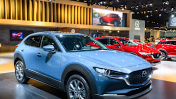 BRUSSELS, BELGIUM - JANUARY 9: Mazda CX-30 compact crossover SUV on display at Brussels Expo on January 9, 2020 in Brussels, Belgium. (Photo by Sjoerd van der Wal/Getty Images)