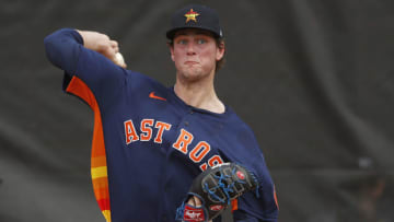 Forrest Whitley #68 of the Houston Astros. (Photo by Michael Reaves/Getty Images)