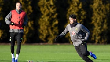 COBHAM, ENGLAND - JANUARY 17: Diego Costa of Chelsea during a training session at Chelsea Training Ground on January 17, 2017 in Cobham, England. (Photo by Darren Walsh/Chelsea FC via Getty Images)