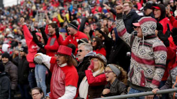 Nebraska fans celebrate a touchdown during the fourth quarter of a NCAA football game, Saturday, Nov. 2, 2019 at Ross-Ade Stadium in West Lafayette.Cfb Purdue Vs Nebraska