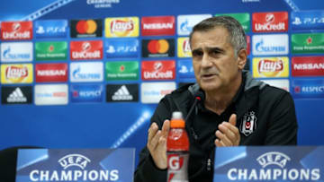 ISTANBUL, TURKEY - NOVEMBER 22: Head coach Senol Gunes of Besiktas attends a press conference ahead of UEFA Champions League Group B match against Benfica, at Nevzat Demir Facilities in Istanbul, Turkey on November 22, 2016. (Photo by Metin Pala/Anadolu Agency/Getty Images)