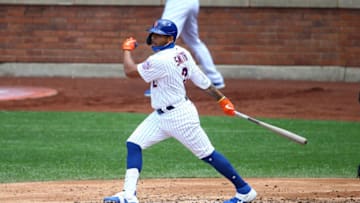 NEW YORK, NEW YORK - AUGUST 09: Dominic Smith #2 of the New York Mets (Photo by Mike Stobe/Getty Images)