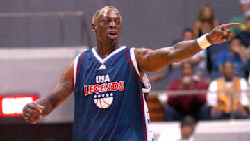 Dennis Rodman, Chicago Bulls (Photo credit should read JOEL NITO/AFP via Getty Images)