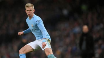 MANCHESTER, ENGLAND - MARCH 04: Oleksandr Zinchenko of Manchester City runs with the ball during the Premier League match between Manchester City and Chelsea at Etihad Stadium on March 4, 2018 in Manchester, England. (Photo by Laurence Griffiths/Getty Images)