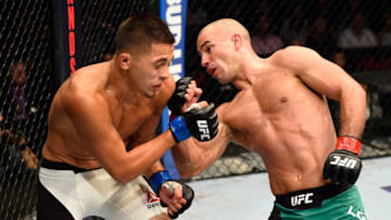 LAS VEGAS, NV - AUGUST 20: Artem Lobov of Russia fights Chris Avila in their featherweight bout during the UFC 202 event at T-Mobile Arena on August 20, 2016 in Las Vegas, Nevada. (Photo by Josh Hedges/Zuffa LLC/Zuffa LLC via Getty Images)