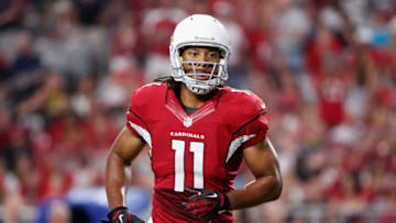 GLENDALE, AZ - AUGUST 15: Wide receiver Larry Fitzgerald #11 of the Arizona Cardinals during the pre-season NFL game against the Kansas City Chiefs at the University of Phoenix Stadium on August 15, 2015 in Glendale, Arizona. The Chiefs defeated the Cardinals 34-19. (Photo by Christian Petersen/Getty Images)