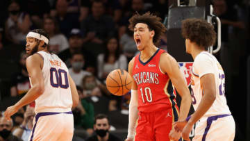 Jaxson Hayes #10 of the New Orleans Pelicans. (Photo by Christian Petersen/Getty Images)