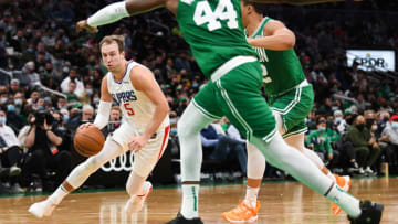 The Boston Celtics land Luke Kennard in a mock 3-team trade proposal from HoopsHabit that lands Kyrie Irving on the Los Angeles Clippers (Photo by Kathryn Riley/Getty Images)