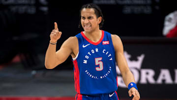 Frank Jackson #5 of the Detroit Pistons (Photo by Nic Antaya/Getty Images)