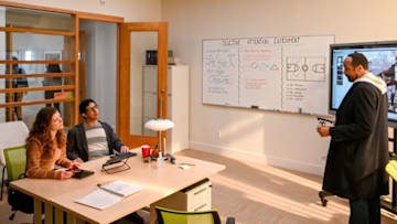 THE IRRATIONAL -- "Dead Woman Walking" Episode 102 -- Pictured: (l-r) Molly Kunz as Phoebe, Arash DeMaxi as Rizwan, Jesse L. Martin as Alec Mercer -- (Photo by: Sergei Bachlakov/NBC)