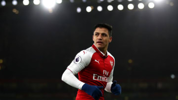 LONDON, ENGLAND - JANUARY 03: Alexis Sanchez of Arsenal looks on during the Premier League match between Arsenal and Chelsea at Emirates Stadium on January 3, 2018 in London, England. (Photo by Julian Finney/Getty Images)