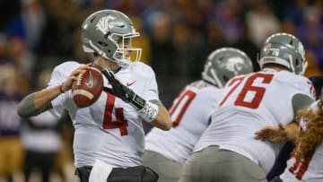 SEATTLE, WA - NOVEMBER 25: Quarterback Luke Falk (Photo by Otto Greule Jr/Getty Images)
