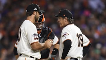 SAN FRANCISCO, CA - OCTOBER 10: Madison Bumgarner