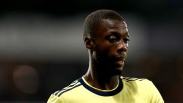 WEST BROMWICH, ENGLAND - AUGUST 25: Nicolas Pepe of Arsenal in action during the Carabao Cup Second Round match between West Bromwich Albion and Arsenal at The Hawthorns on August 25, 2021 in West Bromwich, England. (Photo by Chloe Knott - Danehouse/Getty Images)