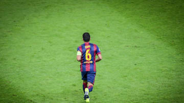 Barcelona's Xavi Hernandez during the UEFA Champions League final soccer match between Juventus FC and FC Barcelona at Olympic Stadium in Berlin, Germany, 06 June 2015. Photo: Thomas Eisenhuth/dpa | usage worldwide (Photo by Thomas Eisenhuth/picture alliance via Getty Images)