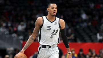 Dejounte Murray, San Antonio Spurs. Photo by Rob Carr/Getty Images