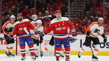 John Carlson, Radko Gudas, Washington Capitals (Photo by Patrick Smith/Getty Images)