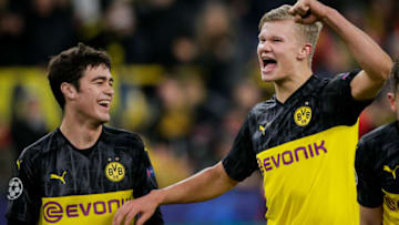 Erling Haaland and Gio Reyna (Photo by Erwin Spek/Soccrates/Getty Images)