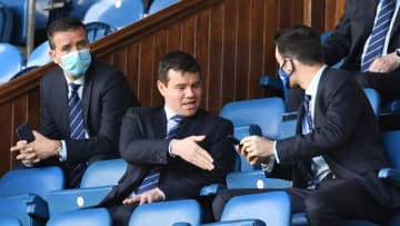GLASGOW, SCOTLAND - AUGUST 09: Rangers director of football Ross Wilson is seen in the stands during the Ladbrokes Scottish Premiership match between Rangers FC and St. Mirren at Ibrox Stadium on August 09, 2020 in Glasgow, Scotland. (Photo by Willie Vass/Pool via Getty Images)