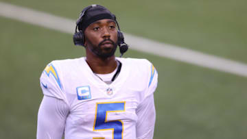 CINCINNATI, OHIO - SEPTEMBER 13: Quarterback Tyrod Taylor #5 of the Los Angeles Chargers (Photo by Bobby Ellis/Getty Images)