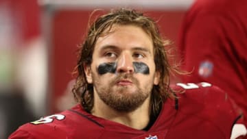 GLENDALE, AZ - AUGUST 30: Linebacker Scooby Wright #56 of the Arizona Cardinals on the bench during the preseason NFL game against the Denver Broncos at University of Phoenix Stadium on August 30, 2018 in Glendale, Arizona. The Broncos defeated the Cardinals 21-10. (Photo by Christian Petersen/Getty Images)