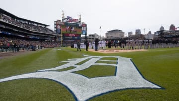 Apr 8, 2016; Detroit, MI, USA; General view during the national anthem prior to the game between the Detroit Tigers and the New York Yankees at Comerica Park. Mandatory Credit: Rick Osentoski-USA TODAY Sports