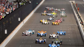 INDIANAPOLIS, IN - MAY 28: A general view of the start of the 101st running of the Indianapolis 500 at Indianapolis Motorspeedway on May 28, 2017 in Indianapolis, Indiana. (Photo by Chris Graythen/Getty Images)