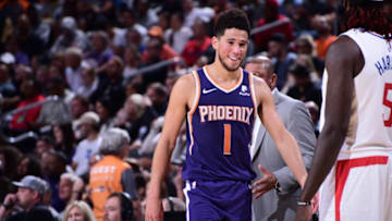 Devin Booker Phoenix Suns (Photo by Michael Gonzales/NBAE via Getty Images)