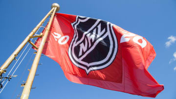 SEATTLE, WA - MARCH 1: The Seattle NHL 2020 flag is raised on the top of the Space Needle during the NHL Seattle season ticket deposit drive kickoff on Thursday, March 1, 2018 in Seattle, WA. (Photo by Christopher Mast/Icon Sportswire via Getty Images)