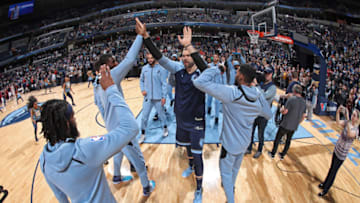 MEMPHIS, TN - DECEMBER 26: Marc Gasol #33 of the Memphis Grizzlies is introduced prior to the game against the Cleveland Cavaliers on December 26, 2018 at FedExForum in Memphis, Tennessee. NOTE TO USER: User expressly acknowledges and agrees that, by downloading and or using this photograph, User is consenting to the terms and conditions of the Getty Images License Agreement. Mandatory Copyright Notice: Copyright 2018 NBAE (Photo by Joe Murphy/NBAE via Getty Images)
