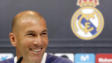 MADRID, SPAIN - APRIL 07: Head coach Zinedine Zidane of Real Madrid attends a press conference at Valdebebas training ground on April 7, 2017 in Madrid, Spain. (Photo by Angel Martinez/Real Madrid via Getty Images)
