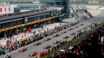 SHANGHAI, CHINA - APRIL 14: A general view of the grid before the F1 Grand Prix of China at Shanghai International Circuit on April 14, 2019 in Shanghai, China. (Photo by Charles Coates/Getty Images)