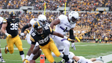 IOWA CITY, IOWA- OCTOBER 1: Running back Akrum Wadley