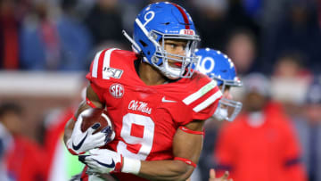 OXFORD, MISSISSIPPI - NOVEMBER 16: Jerrion Ealy #9 of the Mississippi Rebels runs with the ball during a game against the LSU Tigers at Vaught-Hemingway Stadium on November 16, 2019 in Oxford, Mississippi. (Photo by Jonathan Bachman/Getty Images)