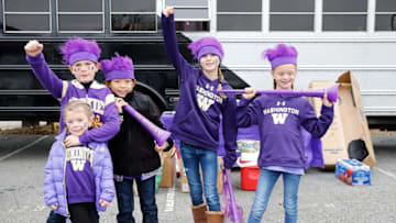 ATLANTA, GA - DECEMBER 31: A detailed view of Washington Huskies fans before the 2016 Chick-fil-A Peach Bowl at the Georgia Dome on December 31, 2016 in Atlanta, Georgia. (Photo by Mike Zarrilli/Getty Images)