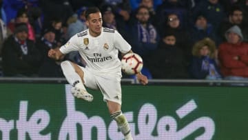 GETAFE, SPAIN - APRIL 25: Lucas Vazquez of Real Madrid in action during the La Liga match between Getafe CF and Real Madrid CF at Coliseum Alfonso Perez on April 25, 2019 in Getafe, Spain. (Photo by Quality Sport Images/Getty Images)