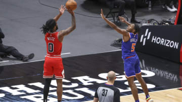 Chicago Bulls Coby White. Mandatory Credit: Kamil Krzaczynski-USA TODAY Sports