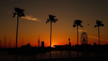 ST PETERSBURG, FL - MARCH 30: The sunrise over the track prior to the Verizon IndyCar Series Firestone Grand Prix of St. Petersburg at the Streets of St. Petersburg on March 30, 2014 in St Petersburg, Florida. (Photo by Chris Trotman/Getty Images)