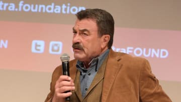 NEW YORK, NY - SEPTEMBER 29: Actor Tom Selleck speaks during the SAG-AFTRA Foundation Conversations: "Blue Bloods" at The New School on September 29, 2016 in New York City. (Photo by J. Kempin/Getty Images)