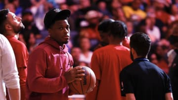 Kyle Lowry #7 of the Miami Heat looks on during the first quarter against the Orlando Magic(Photo by Douglas P. DeFelice/Getty Images)