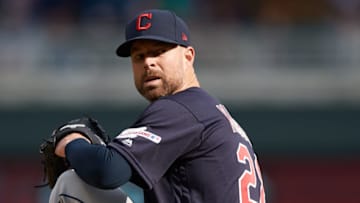 MINNEAPOLIS, MN - MARCH 28: Corey Kluber #28 of the Cleveland Indians delivers a pitch against the Minnesota Twins during the Opening Day game on March 28, 2019 at Target Field in Minneapolis, Minnesota. The Twins defeated the Indians 2-0. (Photo by Hannah Foslien/Getty Images)